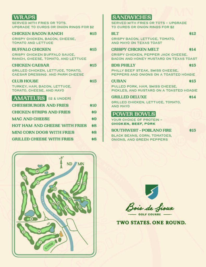 Bois de Sioux Grille Room menu page 2