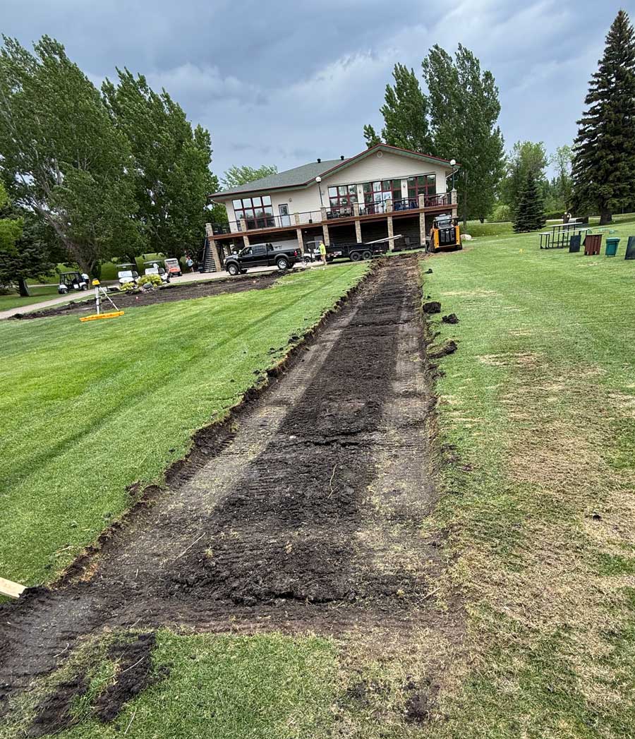 Driving range upgrade photo progress